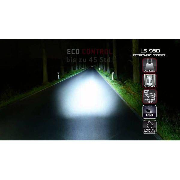 Trelock Koplamp Ls950 Control Ion - 70 Lux - Incl. Houder - Le Coq Wielerartikelen