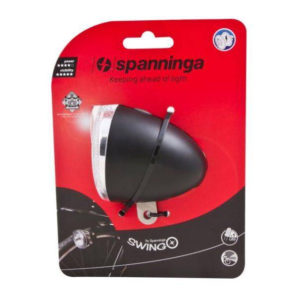 Koplamp Spanninga Swingo Xb Led Met Reflector Incl. Batterijen - Zwart - Le Coq Wielerartikelen