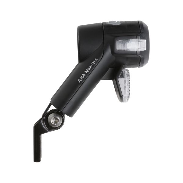 Zwarte Axa Nox Sport autokoplamp met 12 lux verlichting en automatische uitschakeling, geschikt voor auto's.