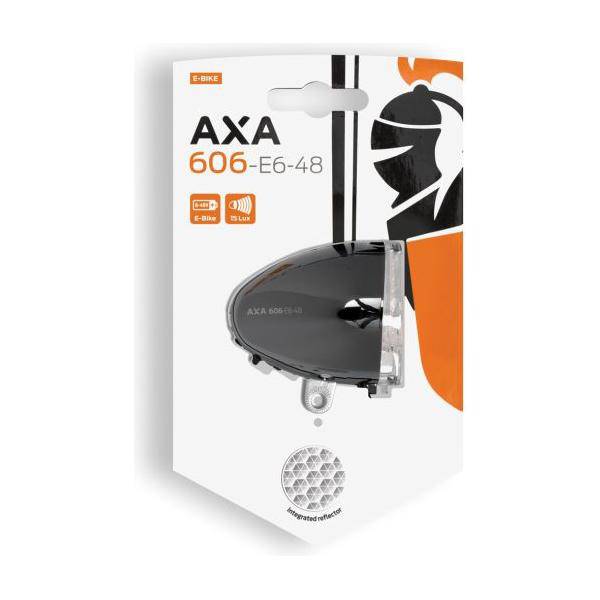 Axa Koplamp 606 E-Bike Led 6-48V - Dark Chrome - Le Coq Wielerartikelen