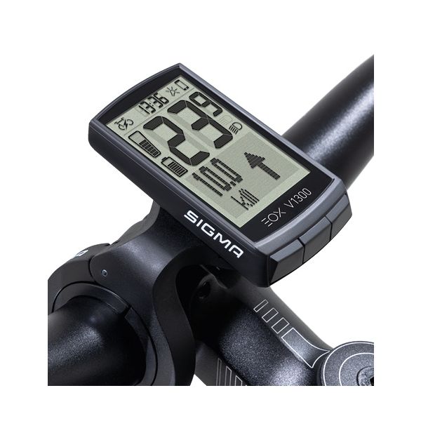 Sigma Fietscomputer EOX View 1300 E-Bike Ready Draadloos Zwart - Le Coq Wielerartikelen