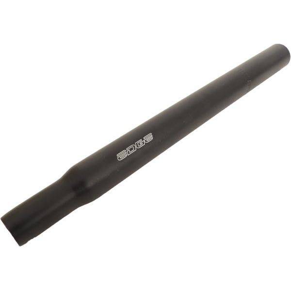 Edge Zadelpen van aluminium, mat zwart, 25,4 mm diameter en 300 mm lengte, zichtbaar op de afbeelding.