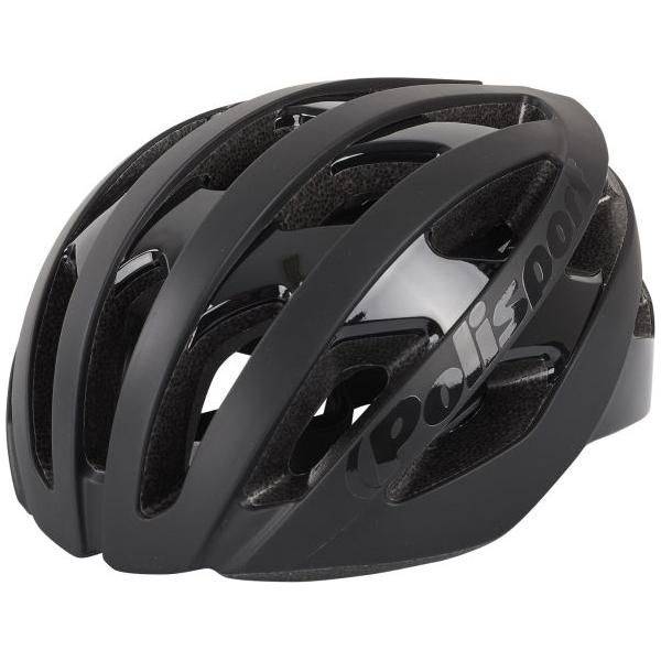 Polisport Light Pro fietshelm in zwart met verstelbare ventilatieopeningen en reflecterende details, voor veilig fietsen.