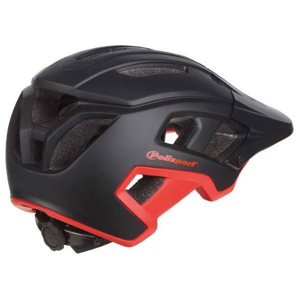 Polisport mountainbike helm MTB helm met ventilatiegaten en verstelbare riem voor veiligheid en comfort tijdens ritten.