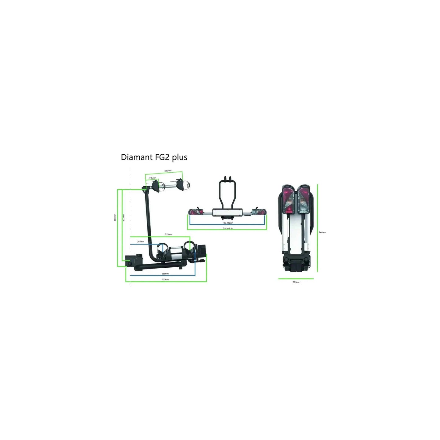 Pro-User fietsendrager Diamant FG2 plus - Le Coq Wielerartikelen
