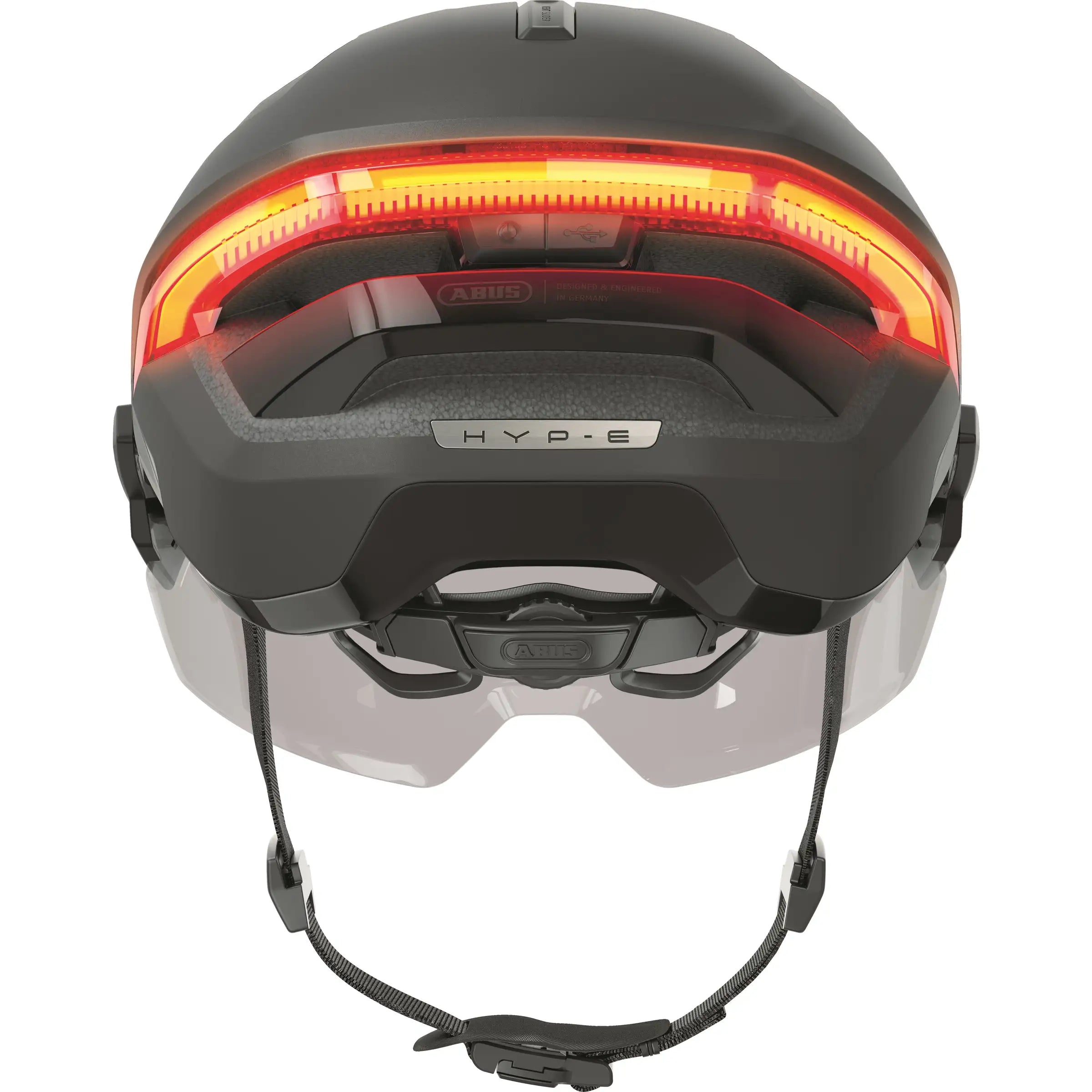 Abus Hyp-E Bl.ace speed pedelec helm met geïntegreerde verlichting, zwart, lichtgewicht en veiligheid voor elektrische fietsen