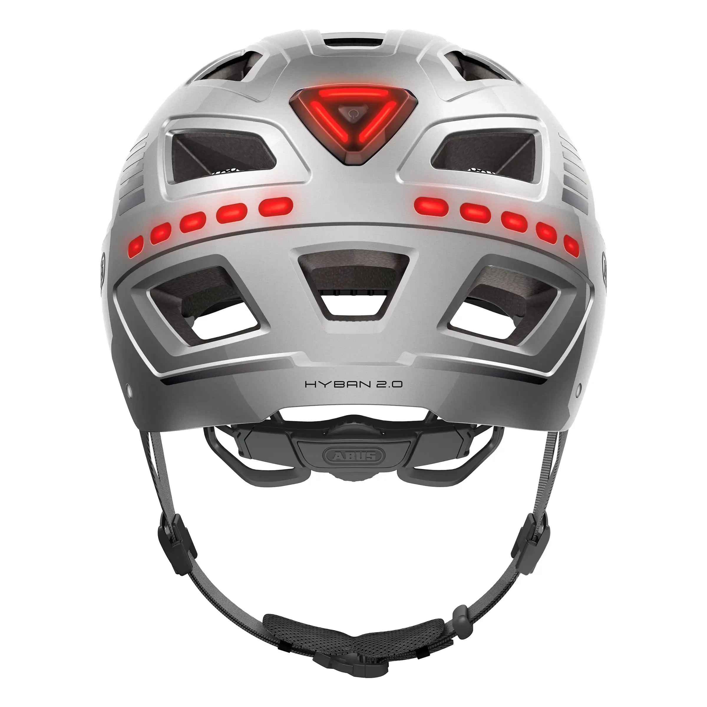Abus Hyban 2.0 LED Speed Pedelec fietshelm met verstelbare pasvorm, zichtbaar op de afbeelding.