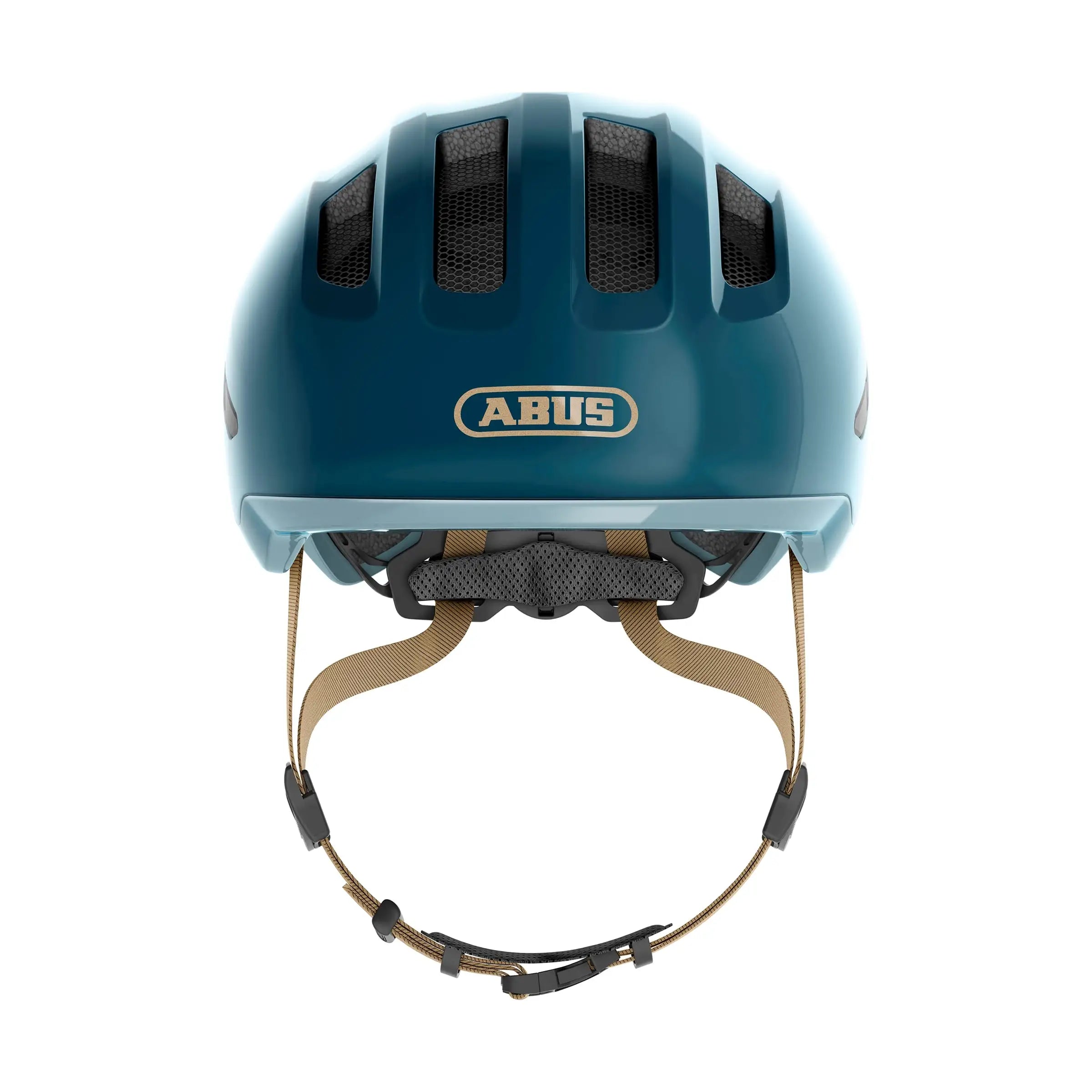 Kindersfietshelm Abus Smiley 3.0 Ace LED met kleurrijke design en verstelbare banden, veilig en comfortabel voor kinderen