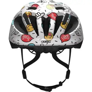 Kinderfietshelm Abus Smooty 2.0 met afgevlakt achterhoofd en draaiknop, veilig en comfortabel voor kinderen