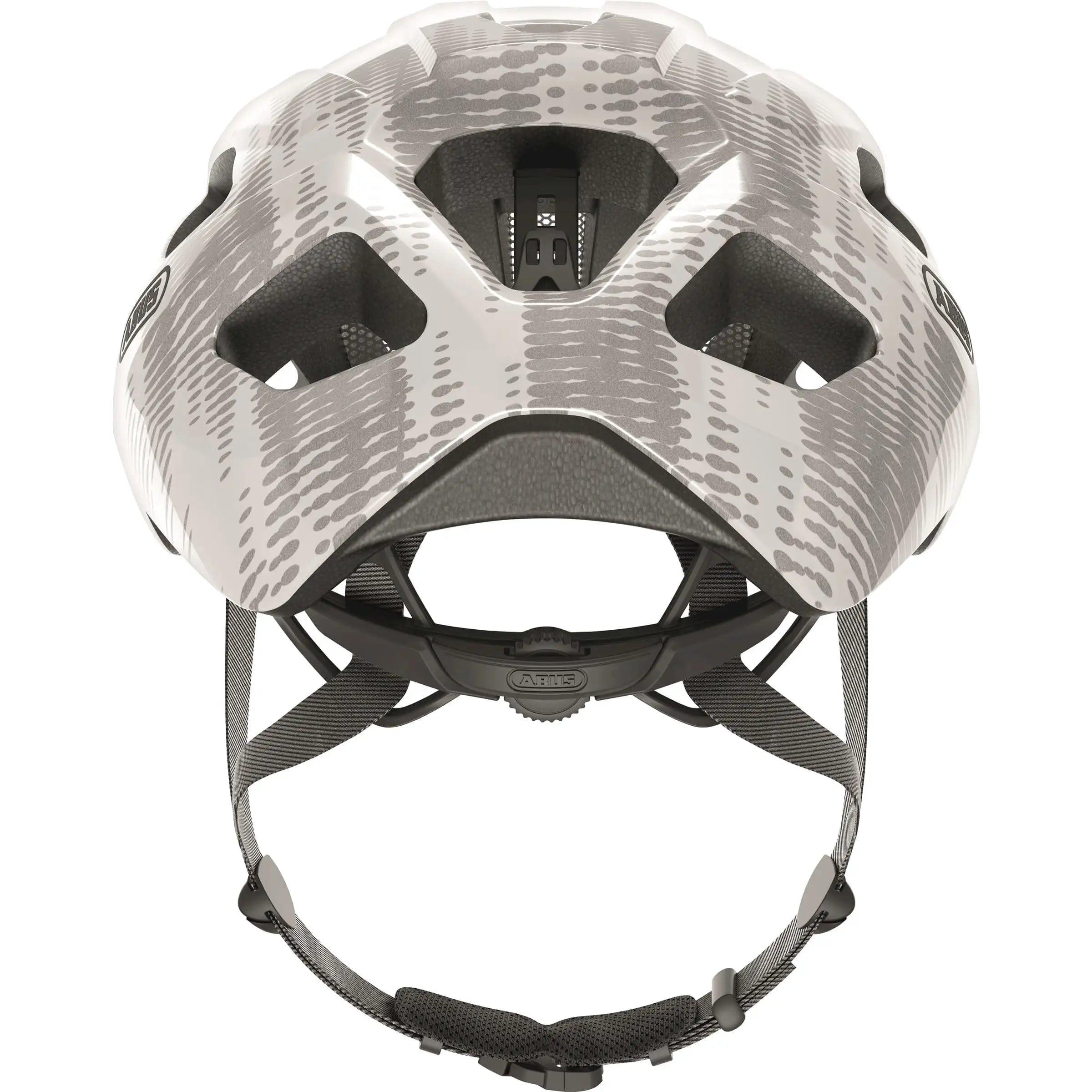 Abus Macator racefietshelm met goede ventilatie en sportief ontwerp, ideaal voor snelle ritten en optimale bescherming.