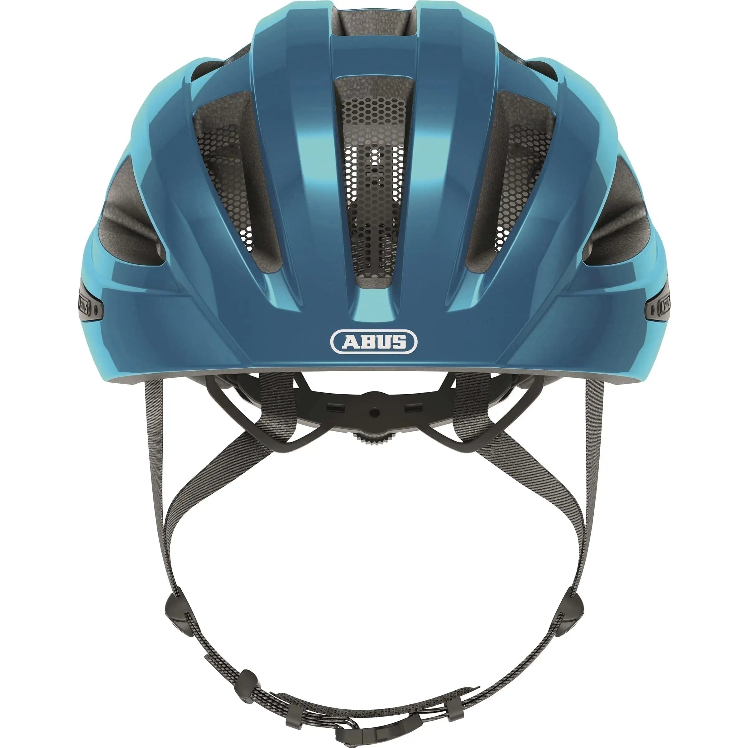 Abus Macator racefietshelm met goede ventilatie en sportief ontwerp, lichtgewicht instaphelm voor wielrenners.