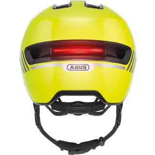 Abus Hud-Y Urban E-bike helm met oplaadbare magnetische achter-LED, verstelbare pasvorm en ventilatieopeningen voor stadsfietsen