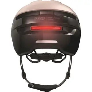 Abus Purl-Y Ace speed pedelec fietshelm met ventilatiegaten en verstelbare sluiting, zwart met oranje details, voor veilig fietsen