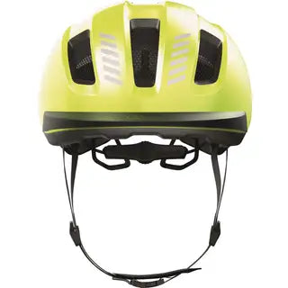 Abus Purl-Y Ace Speed Pedelec Fietshelm met aerodynamisch ontwerp en ventilatiegaten, geschikt voor snelle e-bikes.