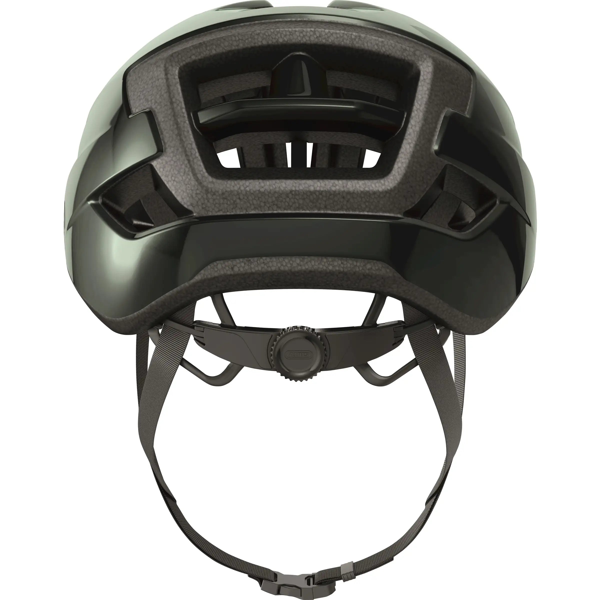 Abus Wingback racefietshelm met aerodynamisch ontwerp en ventilatiegaten, geschikt voor wielrenners, in heldere kleuren.