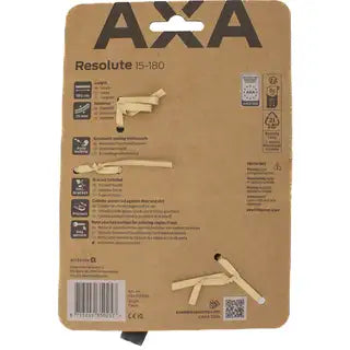 Axa Resolute 15 mm kabelslot met houder, zwart kunststof, voor bevestiging en beveiliging van kabels en snoeren.