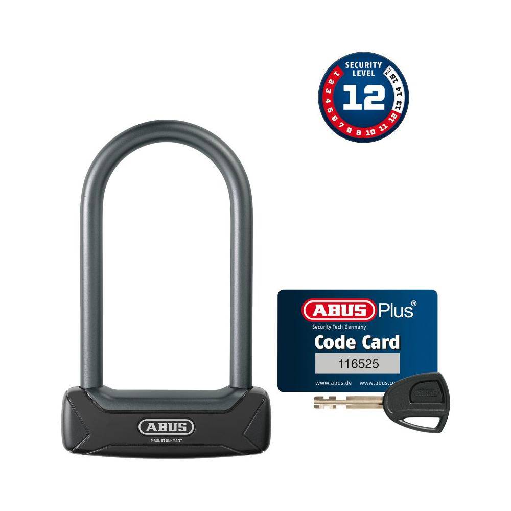 Abus Beugelslot Granit Plus 640/135Hb150 Zwart - Le coq wielerartikelen