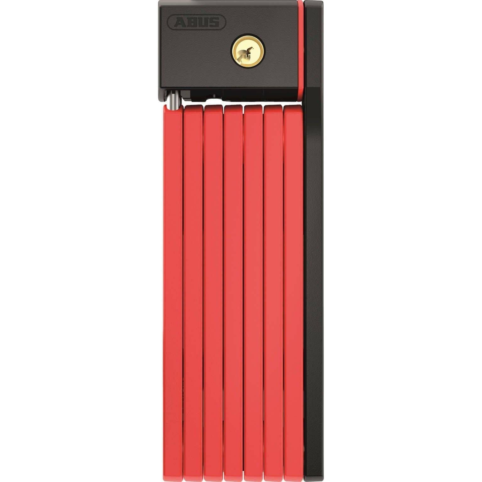 Abus Bordo Big 5700 uGrip vouwslot in rood, 100cm, stevig fietsslot met zachte grip voor extra comfort en veiligheid.
