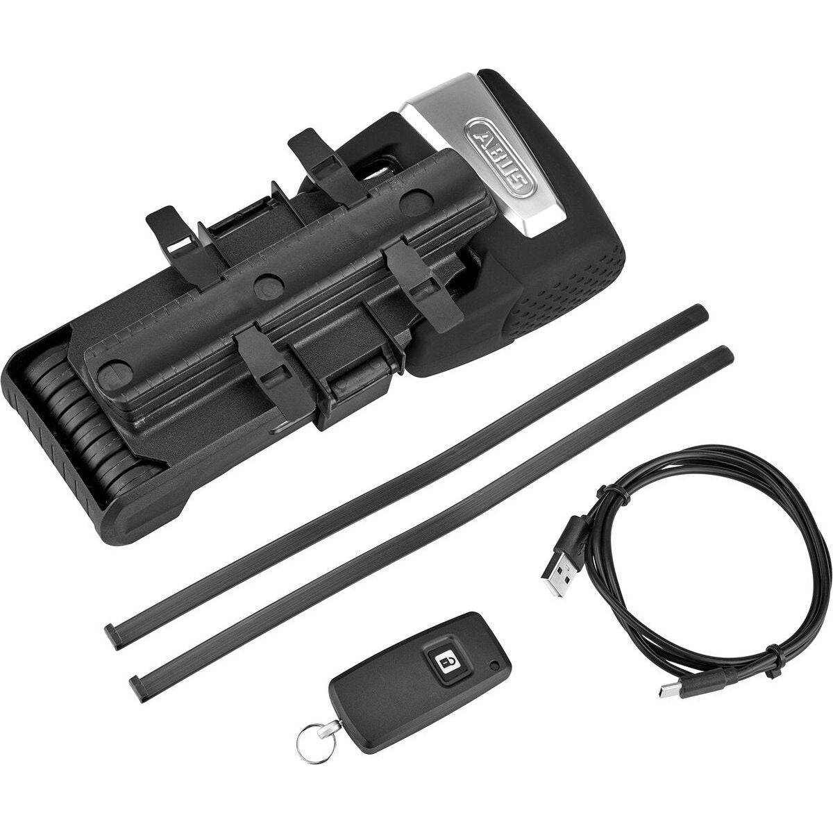 Abus Vouwslot Bordo Smartx 6500A/110 Remote Control Zwart - Le coq wielerartikelen