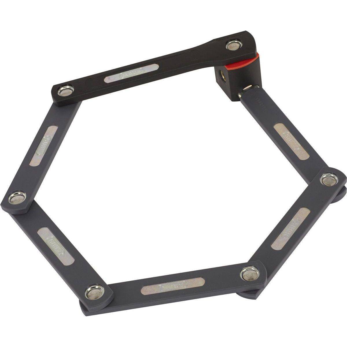Zwart Abus Bordo Ugrip 5700 vouwslot van 80 cm, stevig fietsslot met handige vouwmechanisme voor extra beveiliging.
