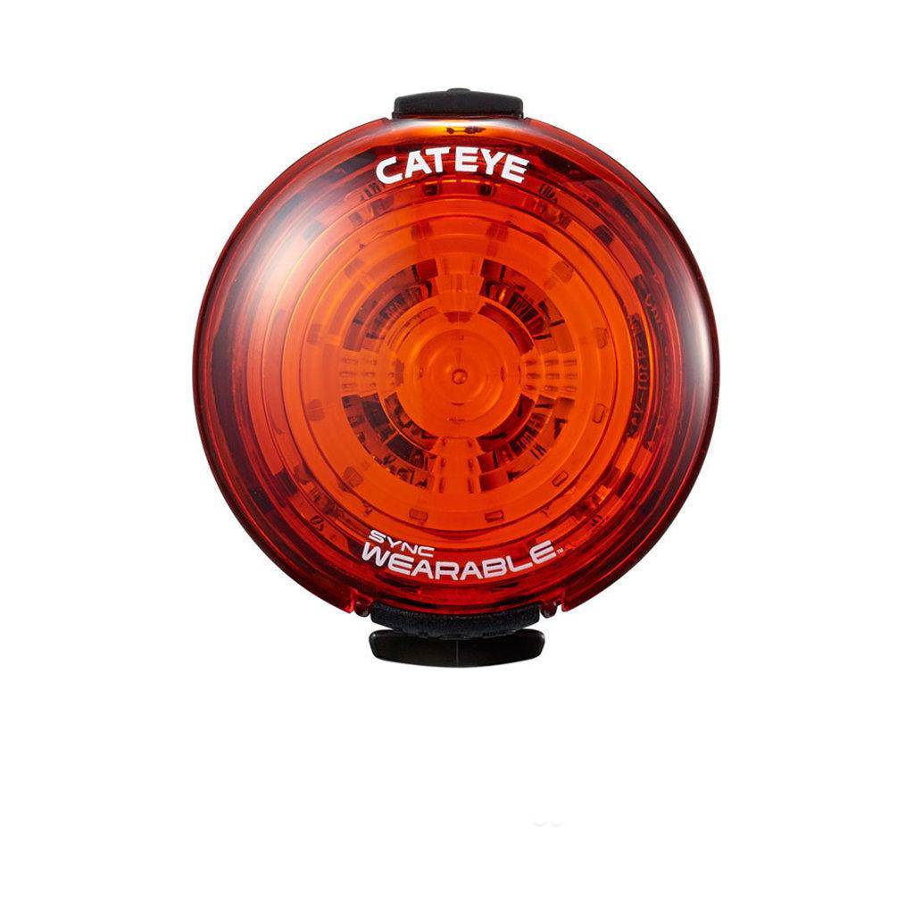 Achterlicht Cateye Sync Wearable Sl-Nw100 Led Usb Accu Oplaadbaar Zwart - Le coq wielerartikelen