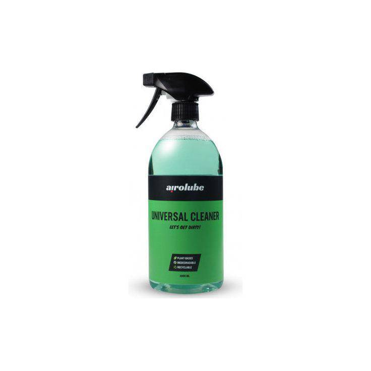 Airolube universeel schoonmaakmiddel in fles met spray, ideaal voor het reinigen van verschillende oppervlakken en materialen.