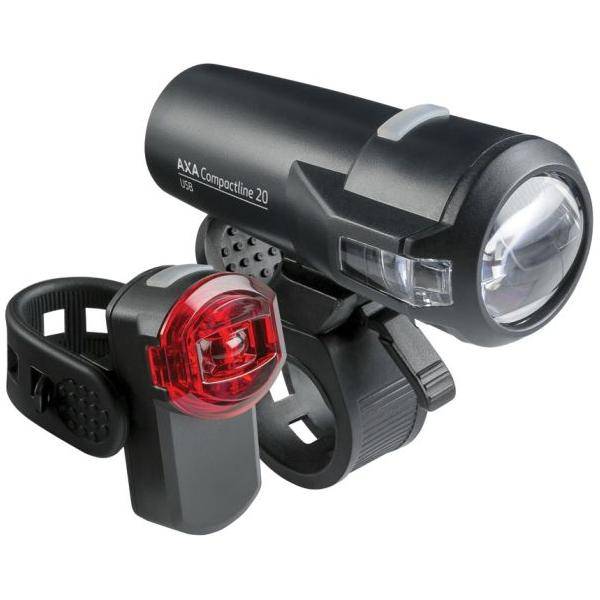 Axa Compactline Oplaadbaar Verlichtingsset - Le coq wielerartikelen