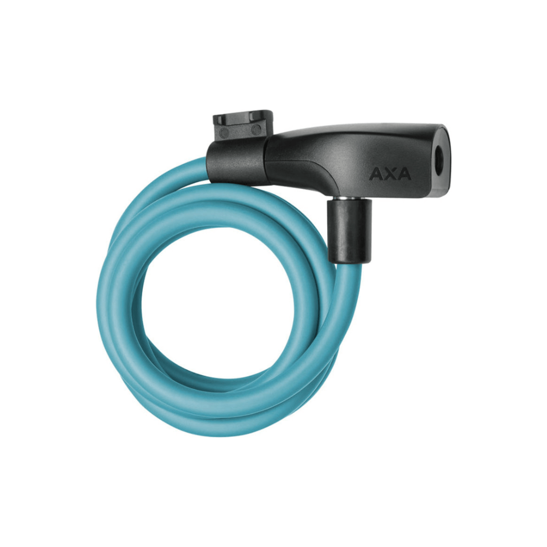 Axa Resolute 8-120 cm kabelslot met Ø8 mm, stevige stalen kabelslot voor beveiliging, zwart kleur, zichtbaar in de afbeelding