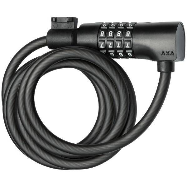 Axa Kabelslot Resolute C8-180 Code - Zwart - Le coq wielerartikelen