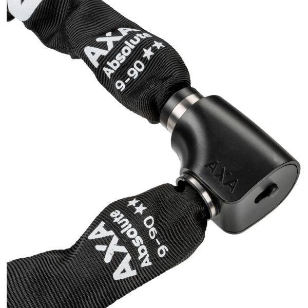 Axa Kettingslot Absolute 9-90 Met Polyester Hoes - Zwart - Le coq wielerartikelen