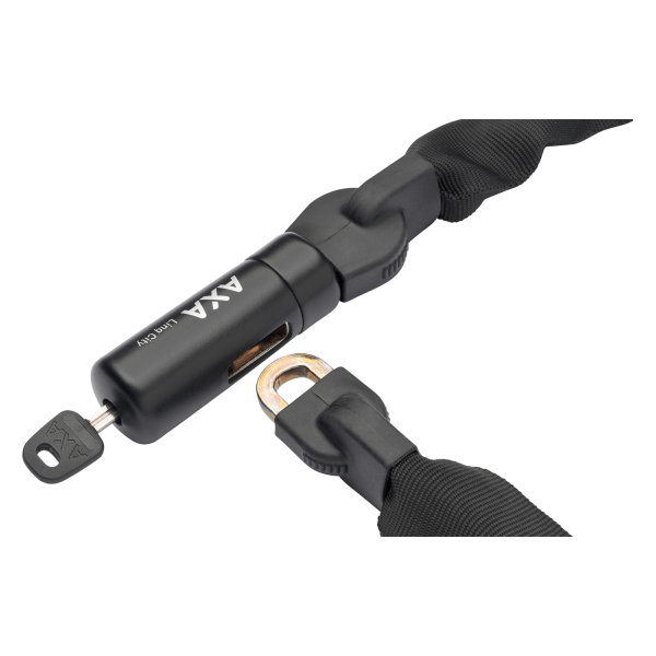 Axa Kettingslot Linq City 100Cm Ø7Mm - Zwart - Le coq wielerartikelen