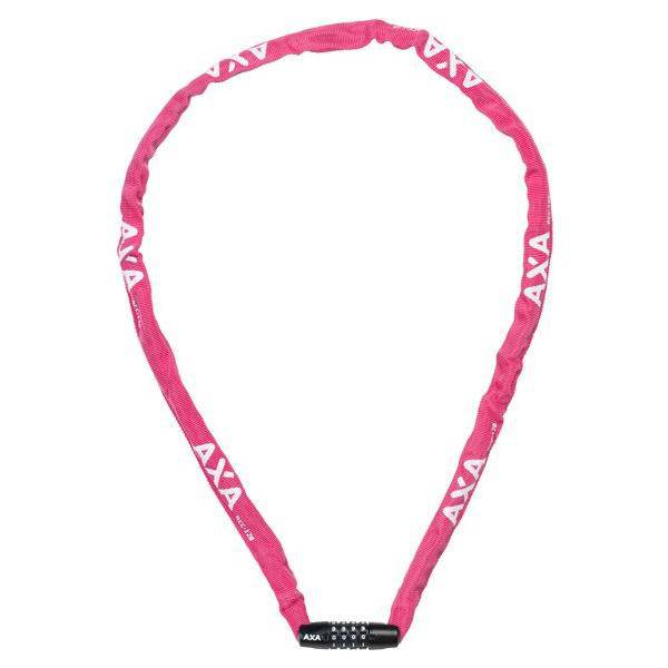 Axa Rigid RCC kettingslot 120 cm met cijferslot en polyester hoes, stevige kettingbeveiliging voor fietsen.