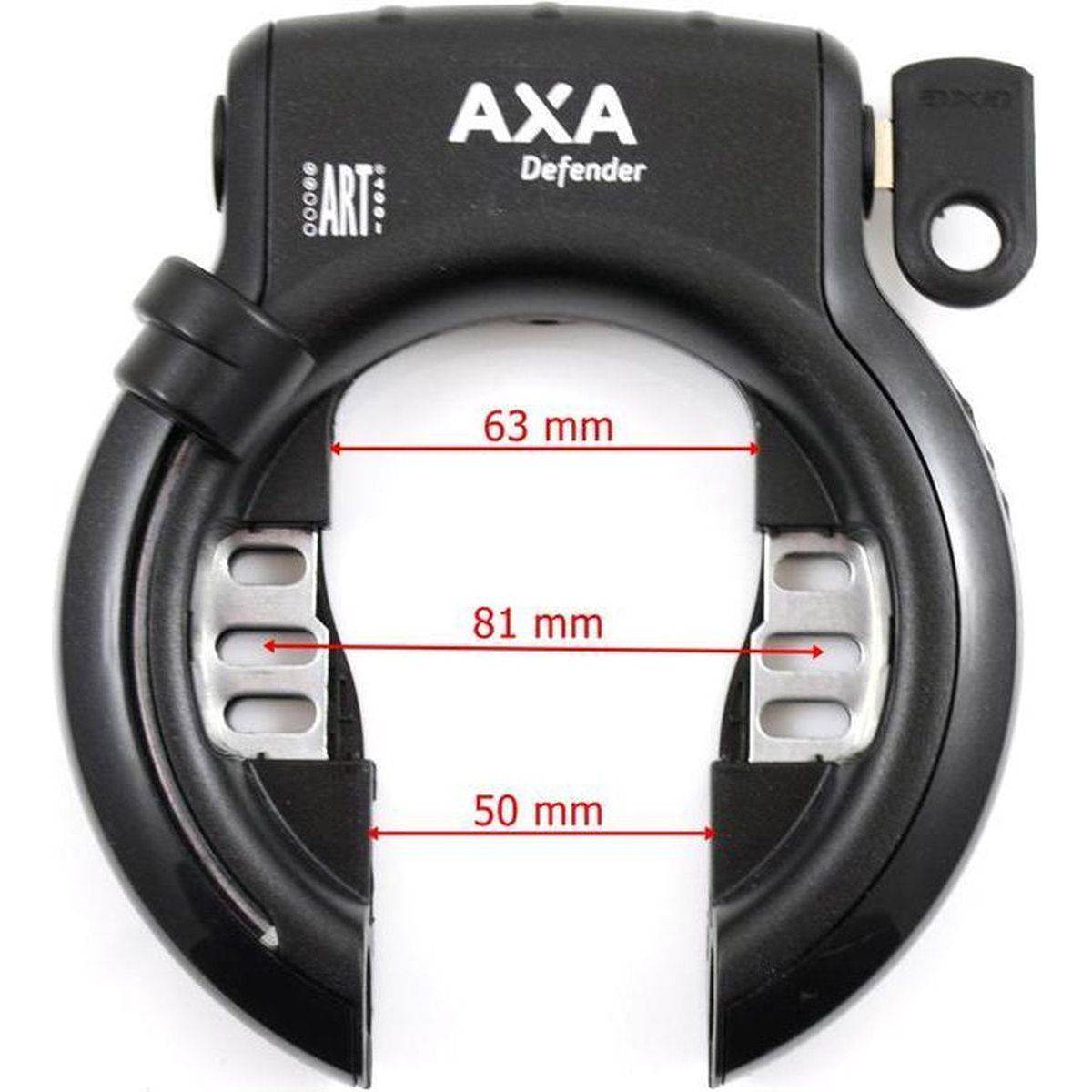 Axa Ringslot Defender - Zwart (Op Kaart) - Le coq wielerartikelen