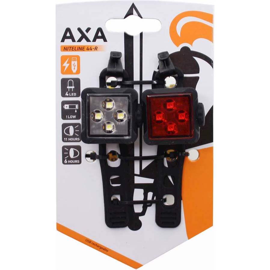 Axa Verlichting Set Niteline 44R Usb - Le coq wielerartikelen