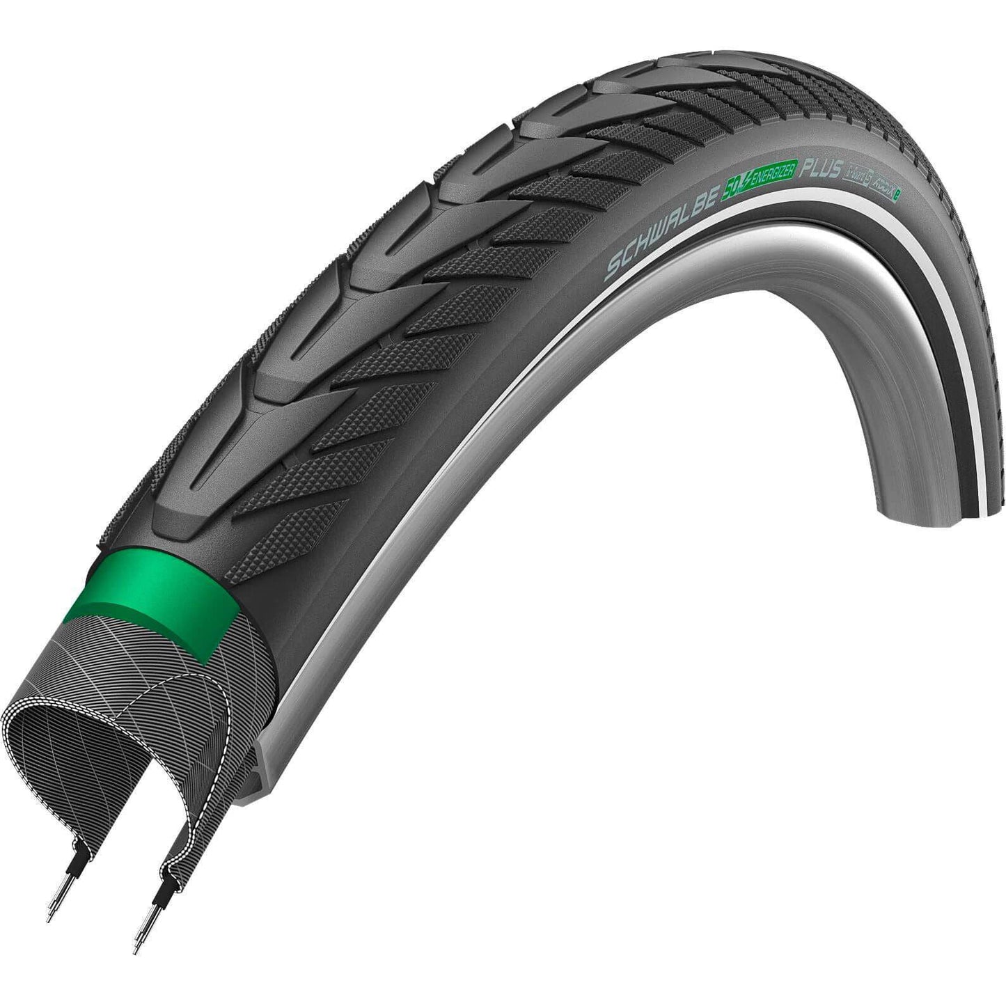 Schwalbe Buitenband Energizer Plus 26 X 1.75 Zwart Reflectie - Le Coq Wielerartikelen