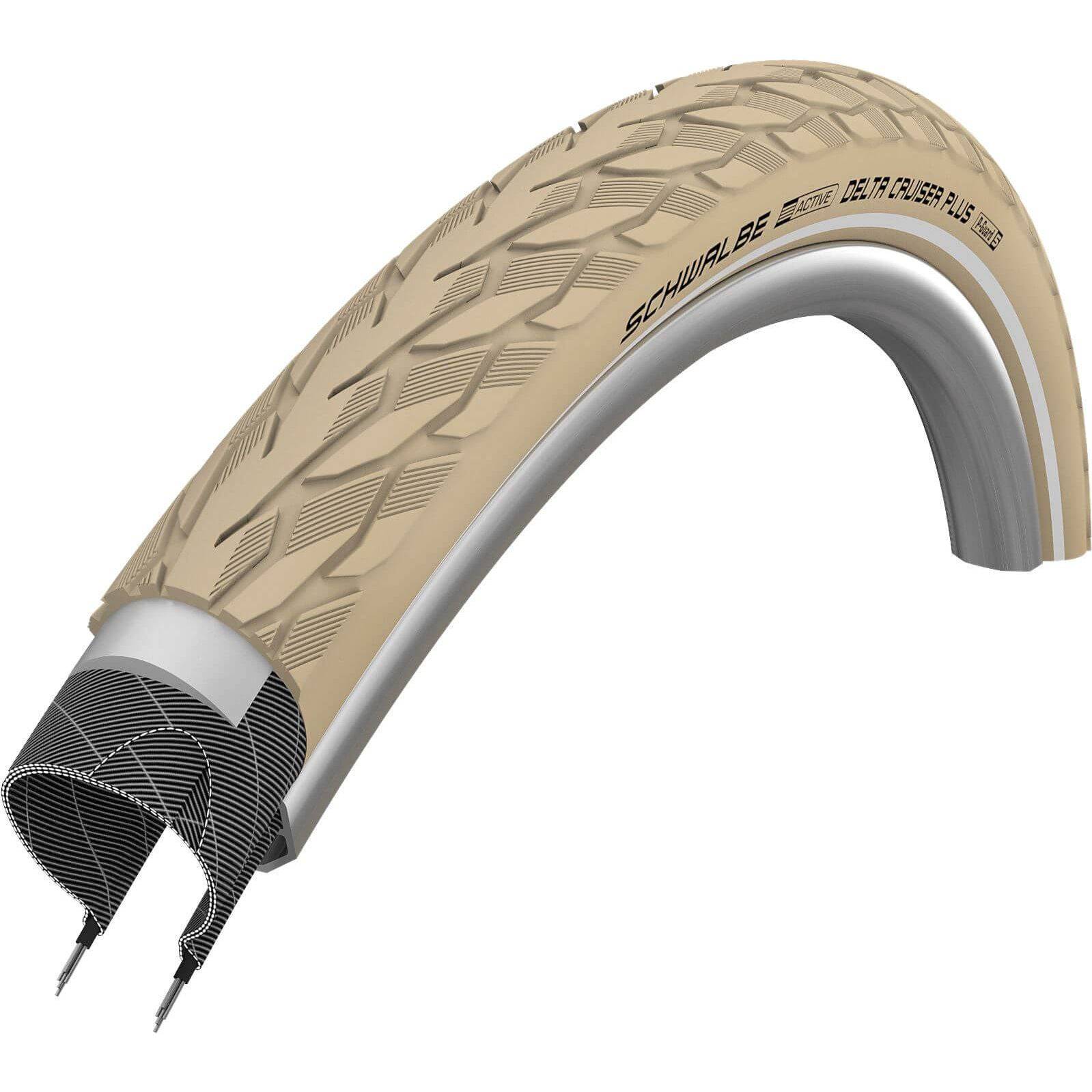 Schwalbe Buitenband Delta Cruiser Plus 26 X 1 3/8 Crème Reflectie - Le Coq Wielerartikelen