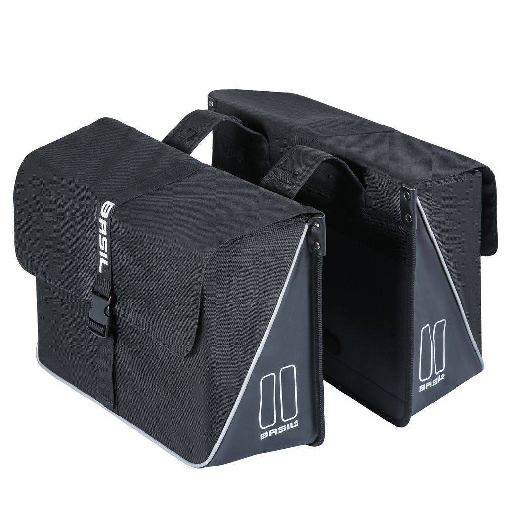 Basil Dubbele Fietstas Forte 35 Liter 41 X 15 X 34 Cm - Zwart - Le coq wielerartikelen