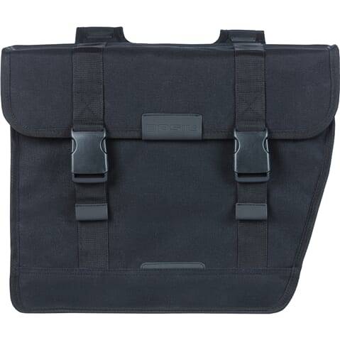 Basil Dubbele Fietstas Kavan Eco Classic Rounded 46 Liter 37 X 18 X 32 Cm - Zwart - Le coq wielerartikelen
