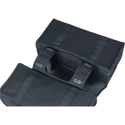 Basil Dubbele Fietstas Kavan Eco Classic Rounded 46 Liter 37 X 18 X 32 Cm - Zwart - Le coq wielerartikelen