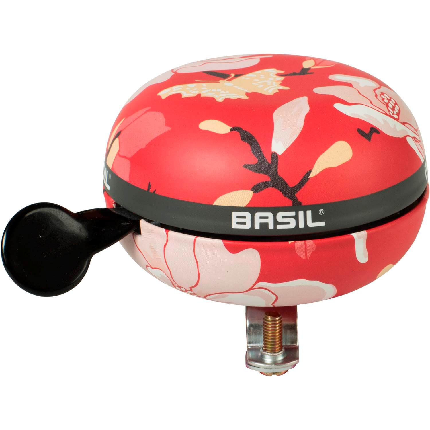 Basil Magnolia Big Bell fietsding dong bel met ø80mm, stevige en opvallende fietsbel voor extra veiligheid.