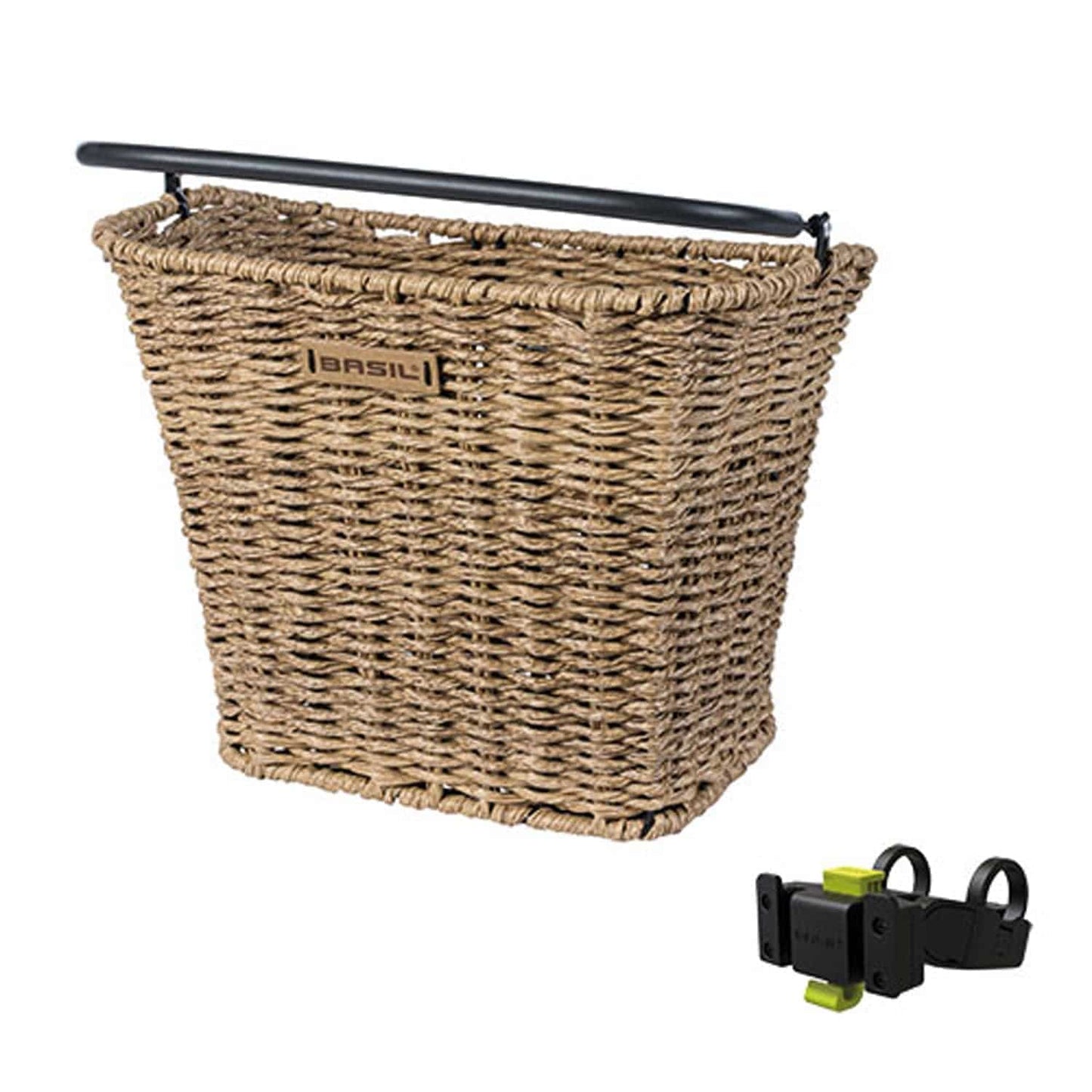 Basil Fietsmand Bremen Rattan Look Met Kf Stuurbochthouder 27 X 35 X 29 Cm - Le coq wielerartikelen