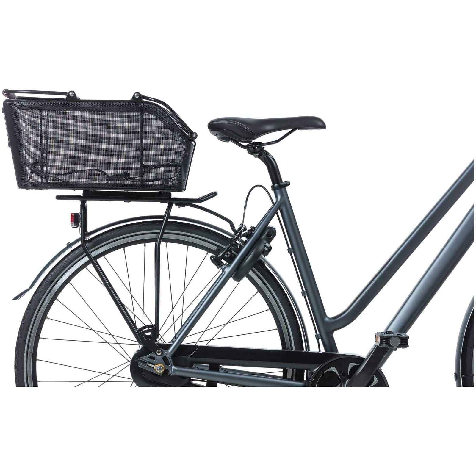 Basil Fietsmand Cento Tech Fiber Nordlicht Mik - Achterop - Massief Zwart - Le coq wielerartikelen