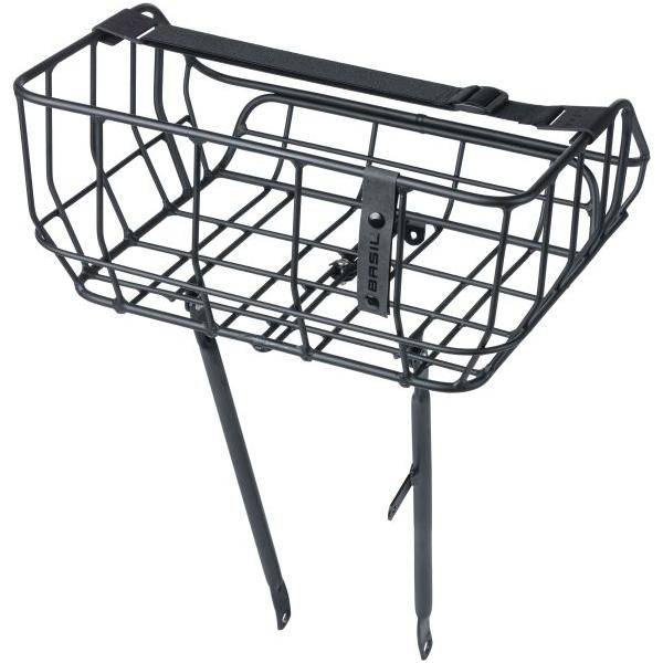 Basil Portland fietsmand voor- 25 liter, 43x36x22 cm, praktische en stevige fietsmand voor voorop de fiets