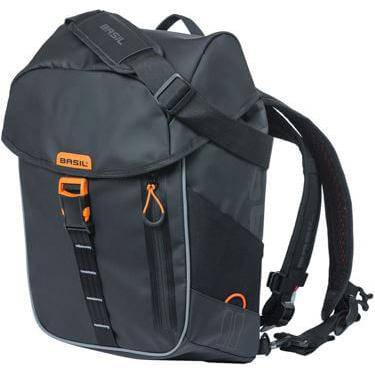 Basil Fietsrugzak Miles Tarpaulin 17 Liter 31 X 17 X 44 Cm - Zwart/Oranje - Le coq wielerartikelen
