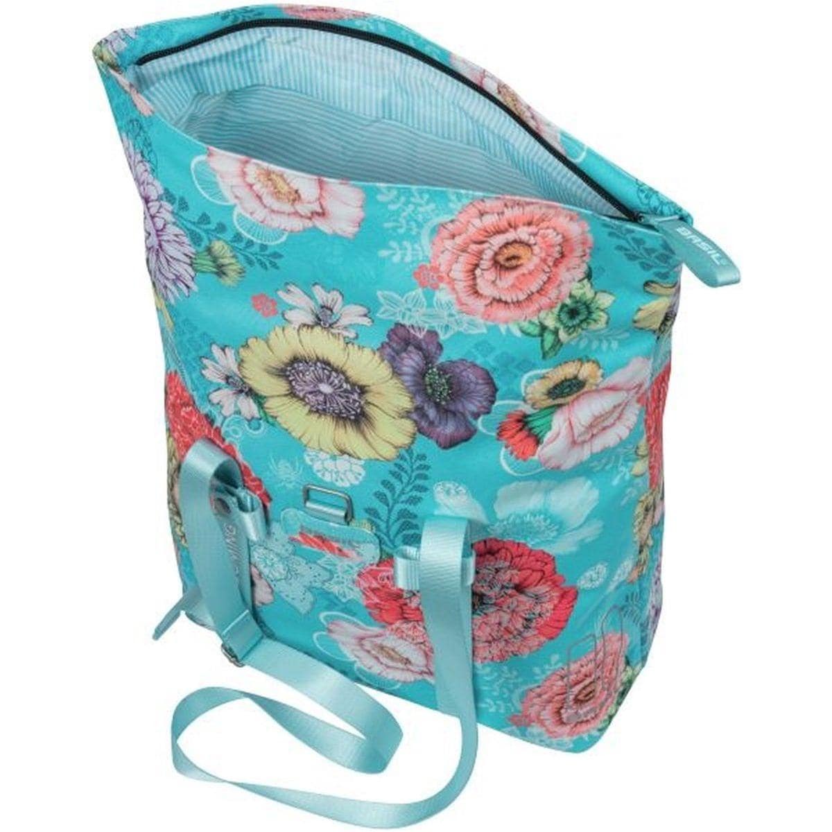 Basil Fietstas Bloom Field Shopper 20 Liter 30 X 15 X 38 Cm - Blauw - Le coq wielerartikelen