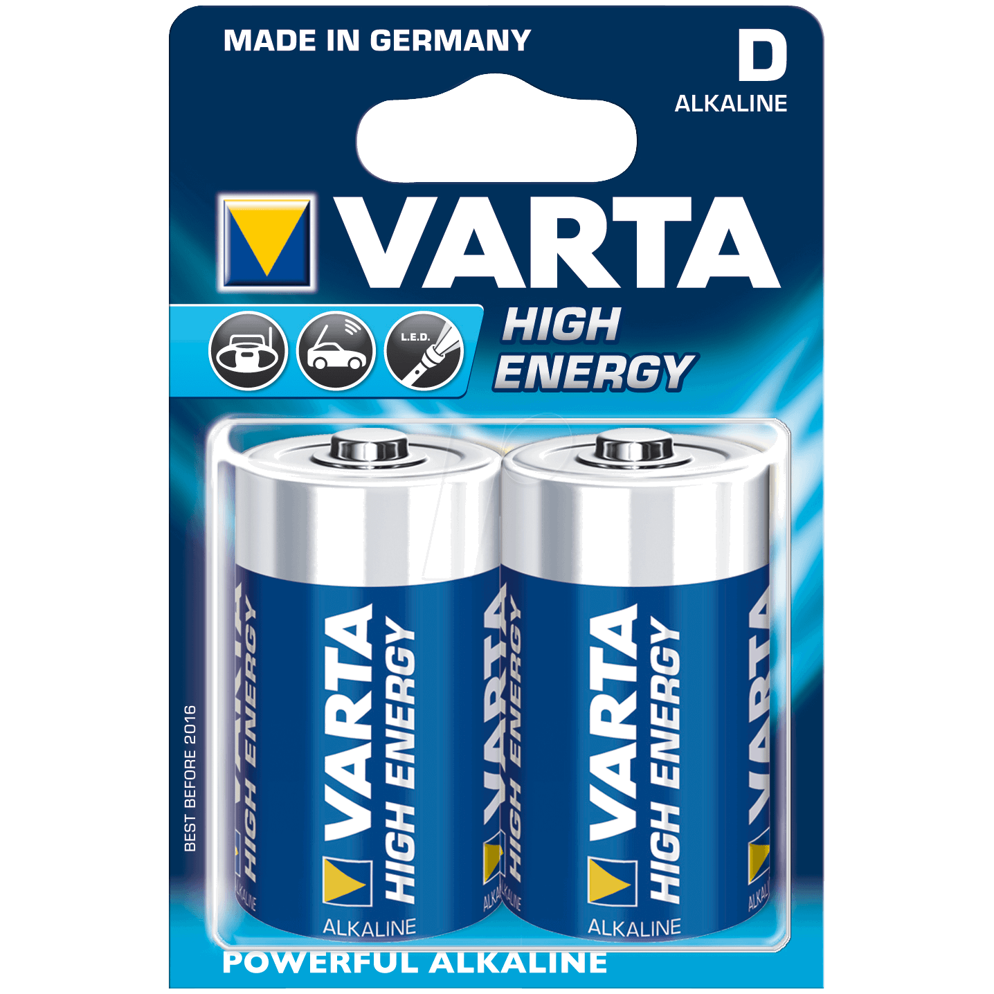 Batterij Varta Longlife Alkaline Lr20 (2X) - Le coq wielerartikelen