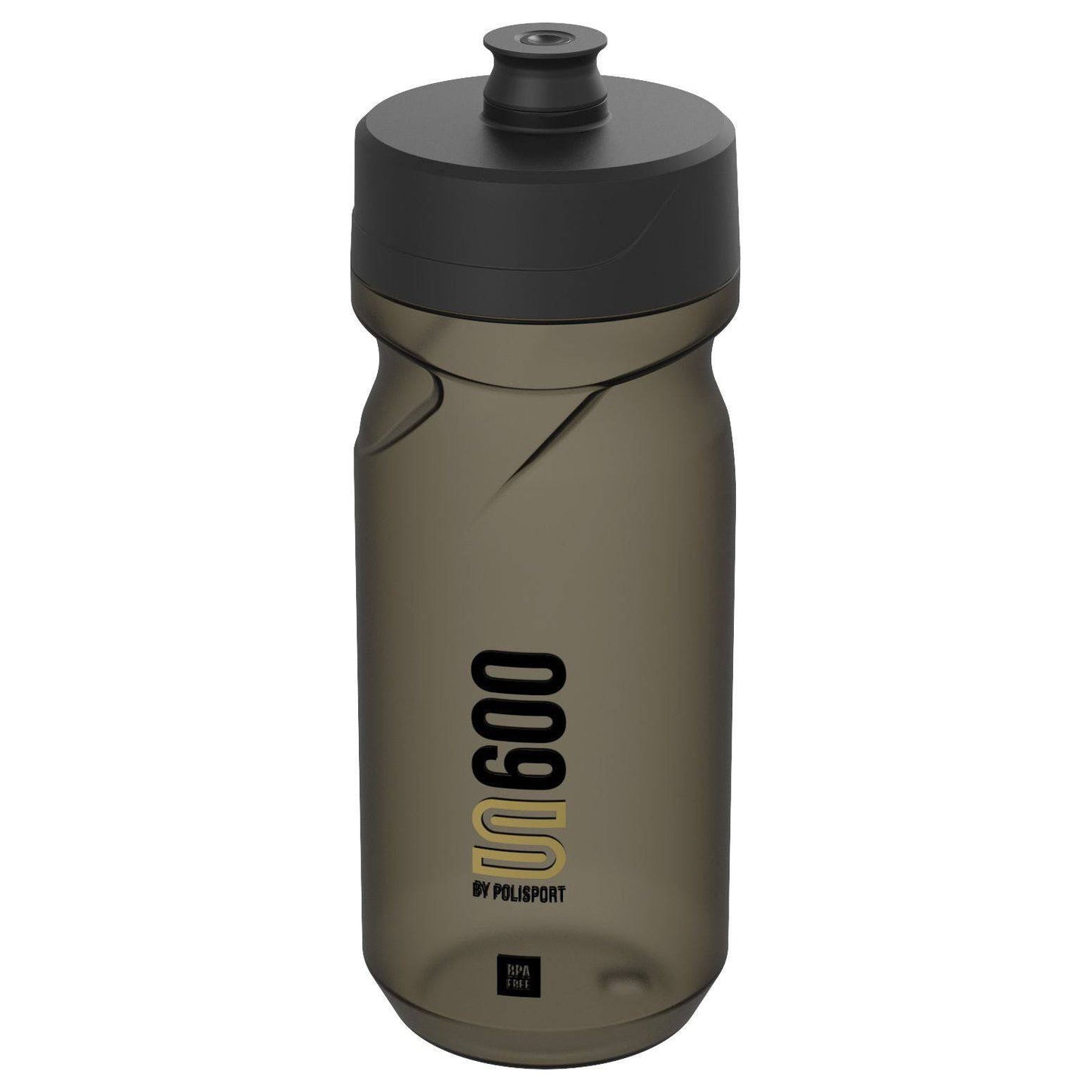 Bidon Met Schroefdop Polisport S600 - 600Ml Restyle - Transparant/Zwart/Zwart - Le coq wielerartikelen