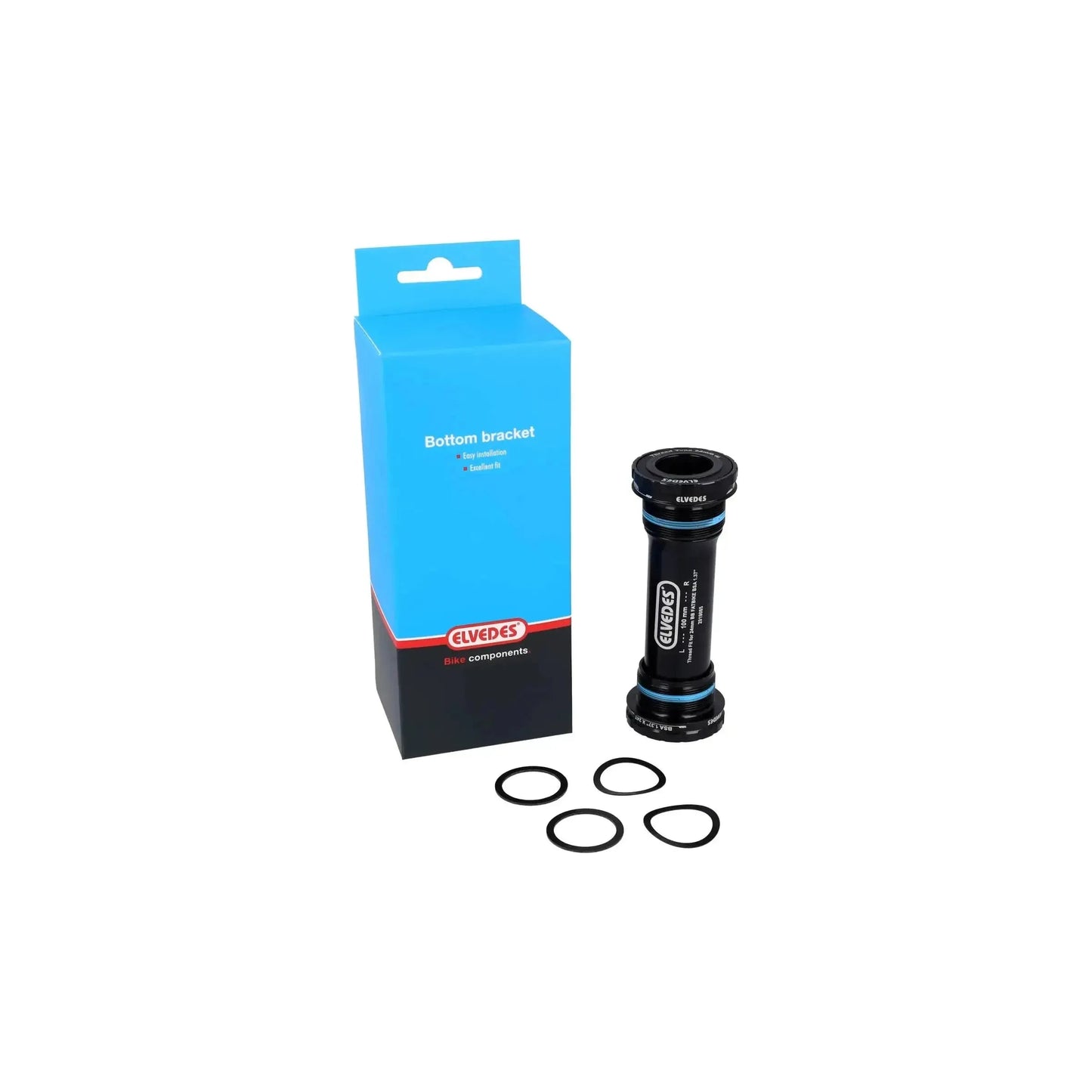 Elvedes Trapas Cupset Threadfit Shimano BSA Fatbike - Zwart - Le Coq Wielerartikelen