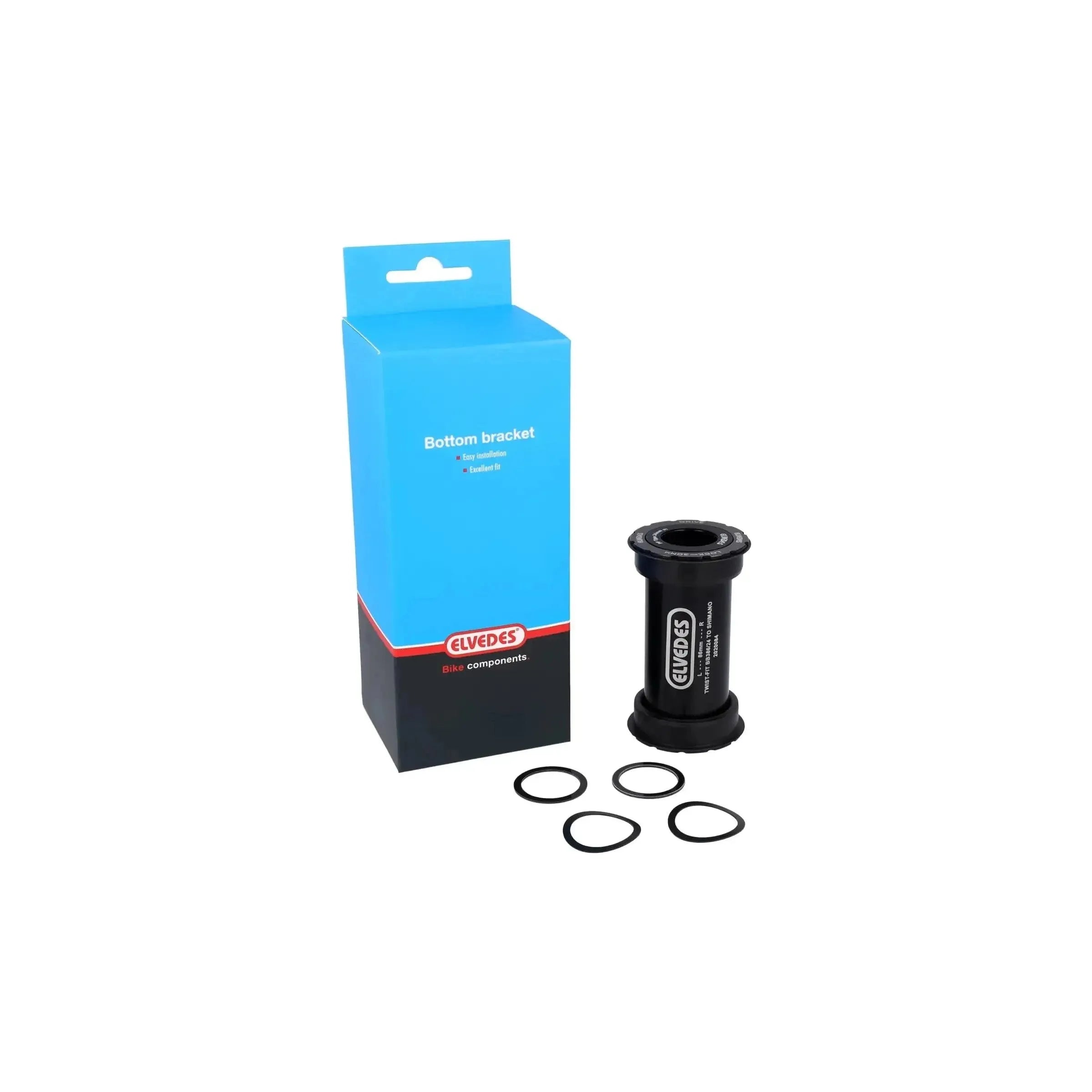 Elvedes Trapas Cupset Twistfit Shimano BB386 - Zwart - Le Coq Wielerartikelen