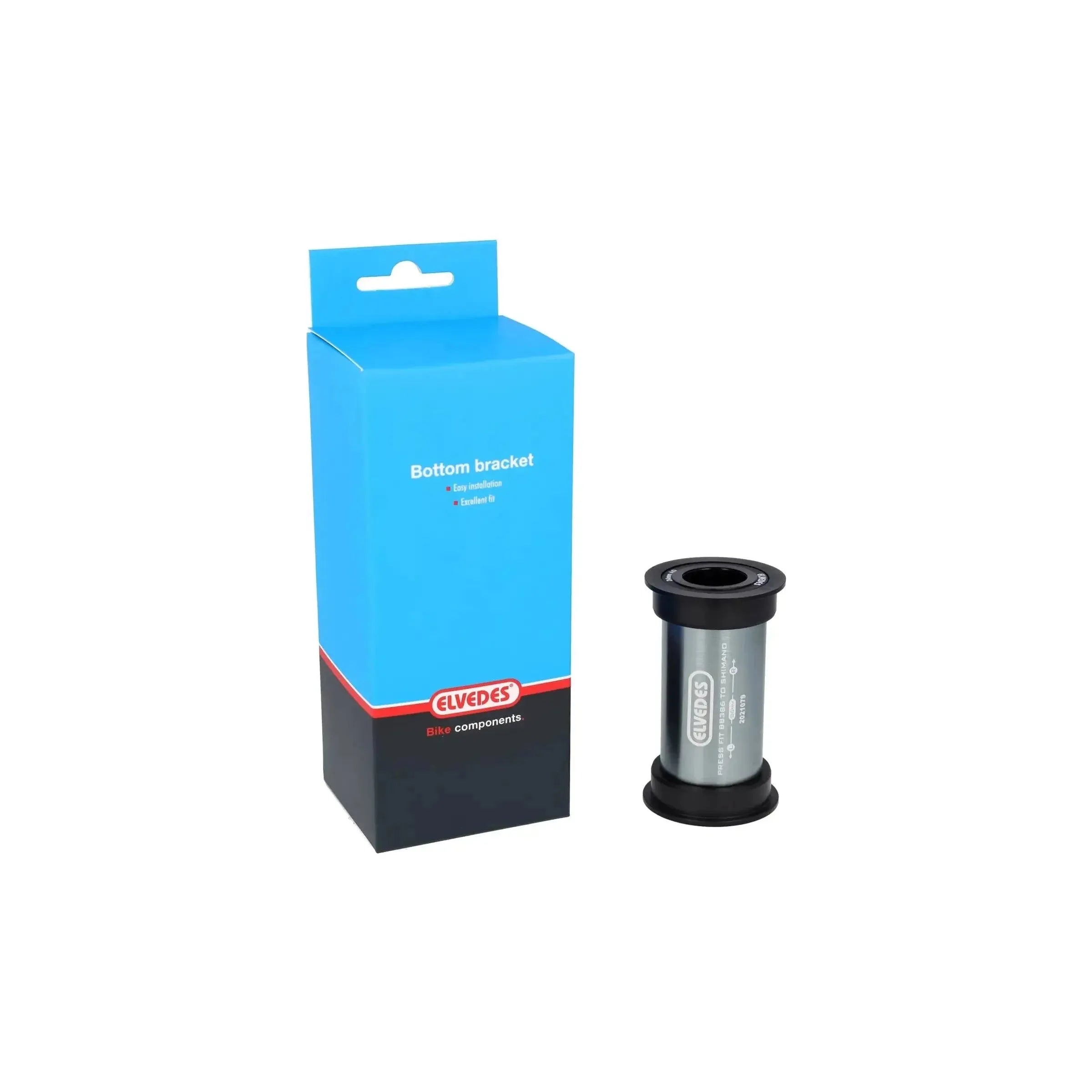 Elvedes Trapas Cupset Pressfit Shimano BB386 - Zwart - Le Coq Wielerartikelen